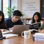Indian students preparing for law entrance exams after 12th