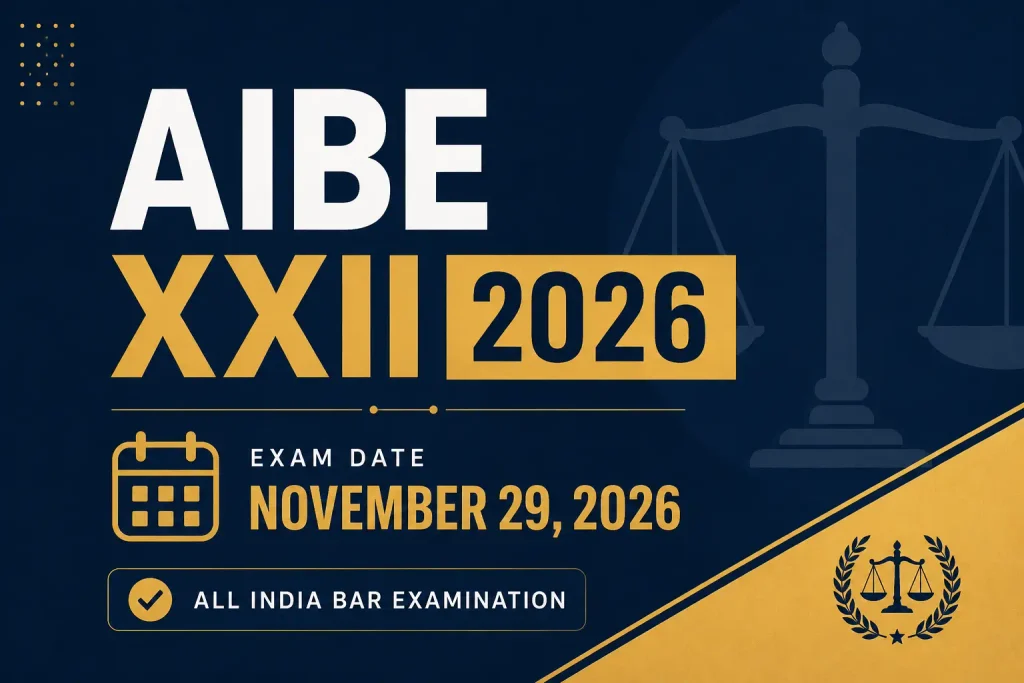 AIBE 22 exam guide showing November 29 2026 exam date